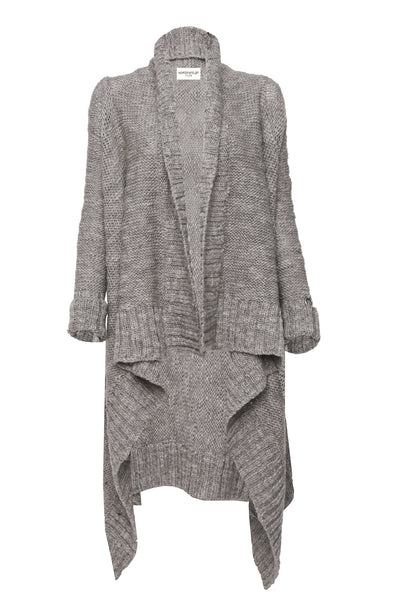 NORDENFELDT Fee, knitted cardigan in taupe, 100% Wool
