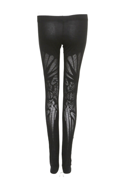 NORDENFELDT Elina Mask, leggings in black with burned out pattern and comfort waistband, worn by Tarja Turunen