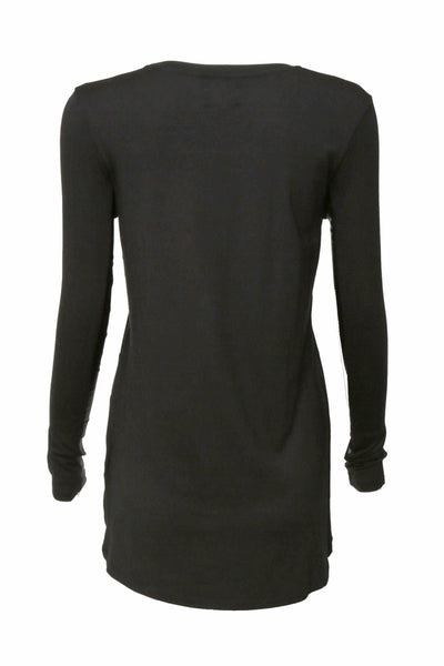 NORDENFELDT Nude Isabella, top in black with fabric mix at front part and long sleeves, with shiny and net inserts, worn by Tarja Turunen
