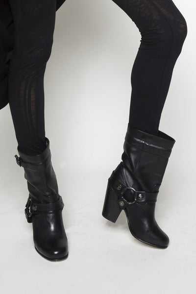 NORDENFELDT Sini Biker Boots in black, leather, worn by Tarja Turunen